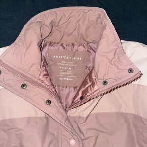 Pink Puffy Jacket American Eagle